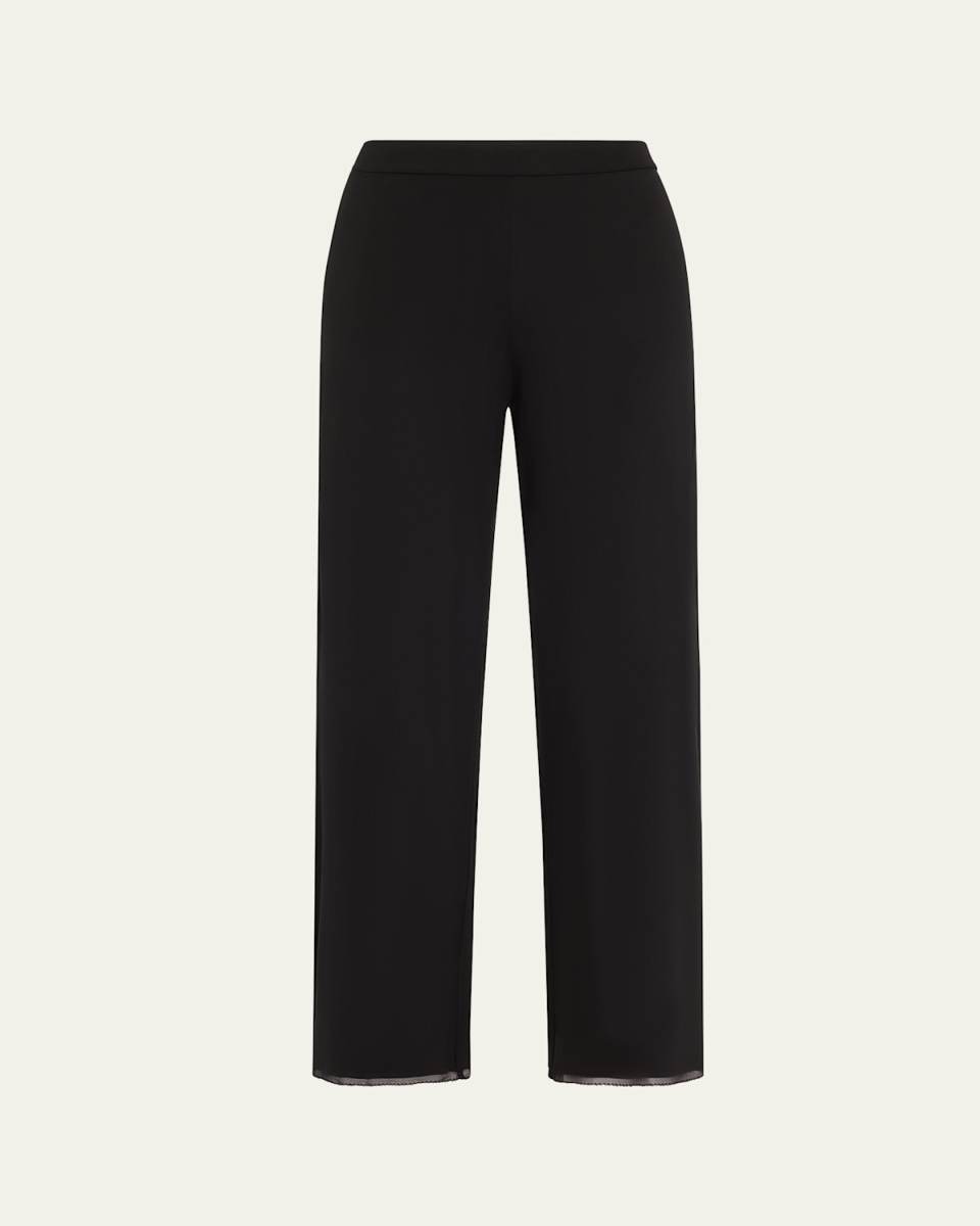 Aurore Cropped Lace-Trim Lounge Pants
